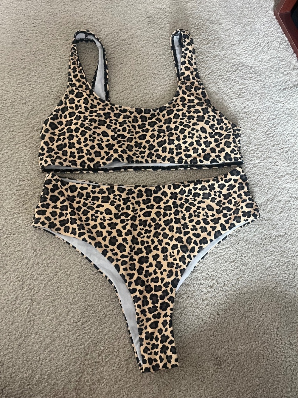 SHEIN leopard bathing suit